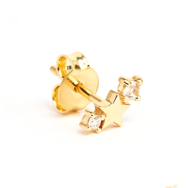 Astrology Zodiac Sign Star Stud Earrings