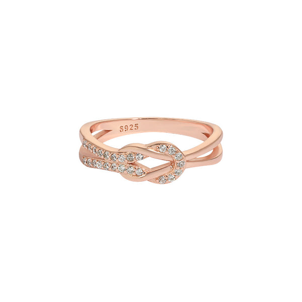 Double Band Knot Stacking Ring