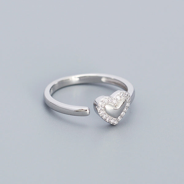 Dainty Heart Open Ring