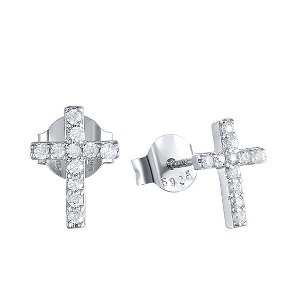 Dainty Cross Stud Earrings