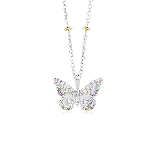 Colorful Butterfly Pendant Necklace