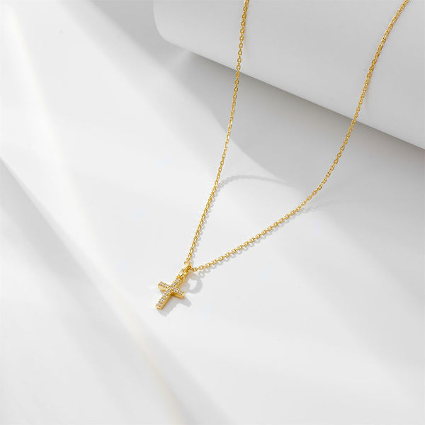 Dainty Cross Charm Pendant Necklace