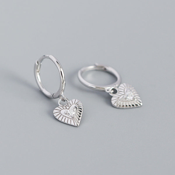 Heart Drop Drop Earrings