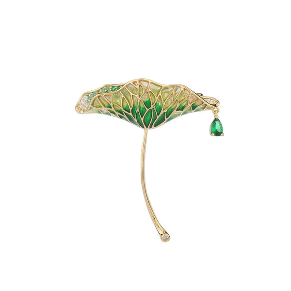 Lotus Leaf Wedding Brooch