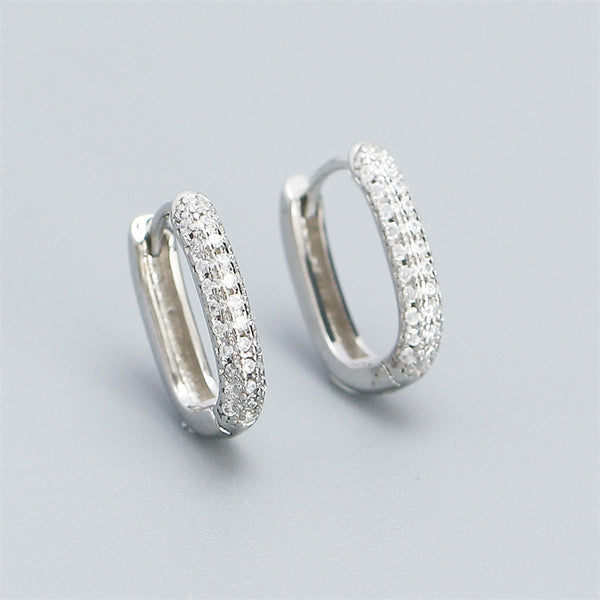 Dainty Pave Hoop Earrings