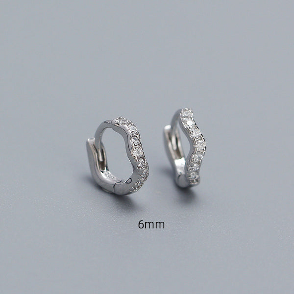 Wave Stackable Hoop Earrings