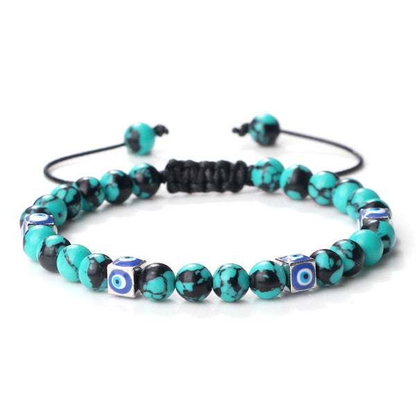 Evil Eye Turquoise Beaded Bracelet