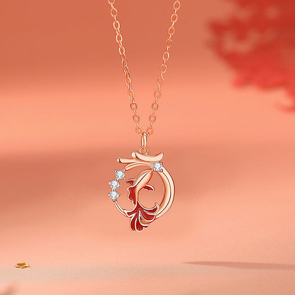 Koi Fish Pendant Necklace