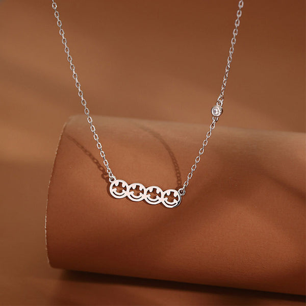 Smiley Face Bar Necklace