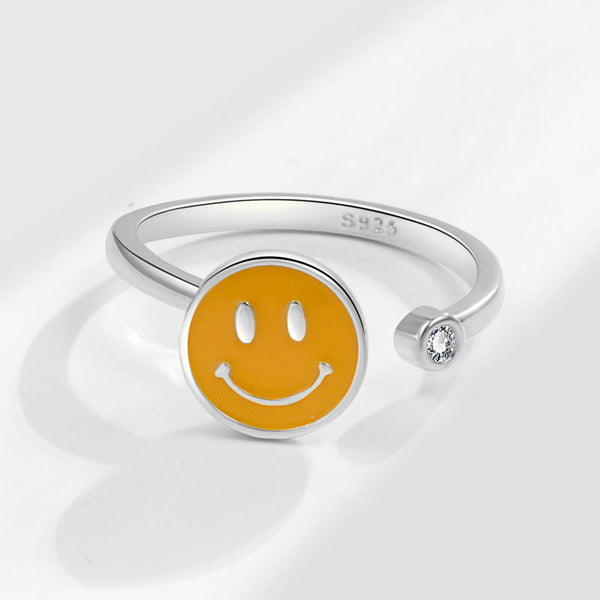 Smiley Face Anxiety Fidget Spinner Ring