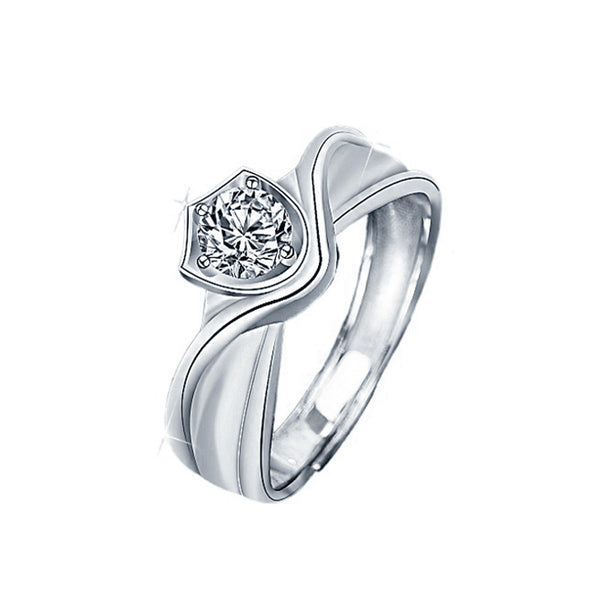 Moissanite Knight Princess Couple Ring