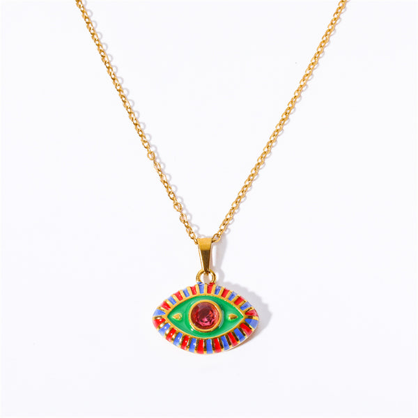 Colorful Evil Eye Charm Necklace