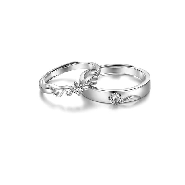 Angel Wing Couple Wedding Ring