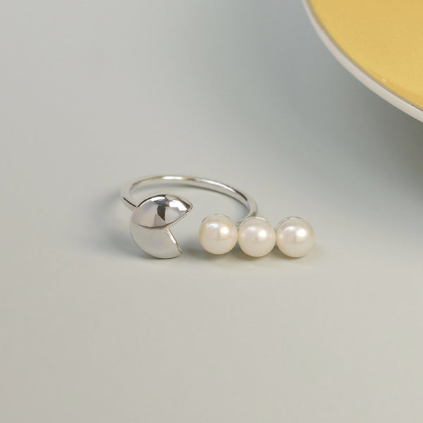 Cute Fun Bean Pearl Ring