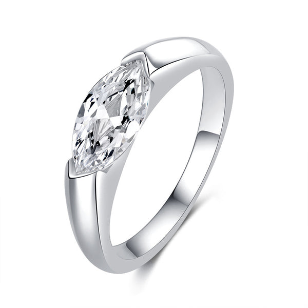 Marquise Moissanite Engagement Ring