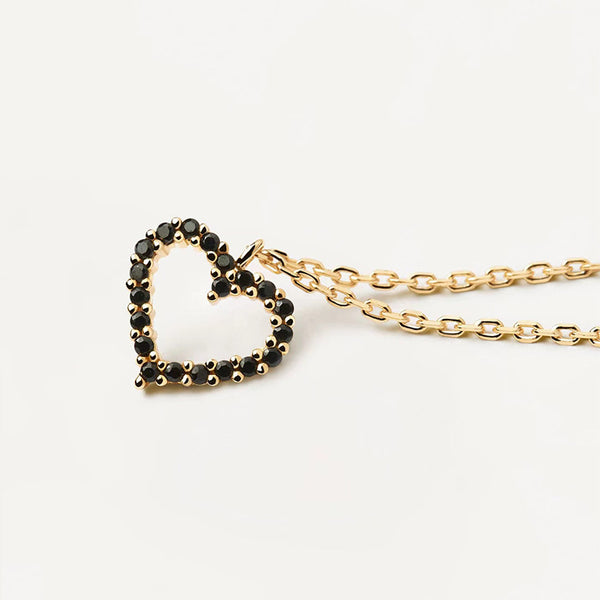 Pave Gem Heart Pendant Necklace