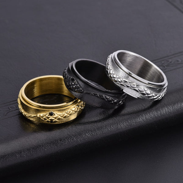 Snake Anxiety Fidget Spinner Ring