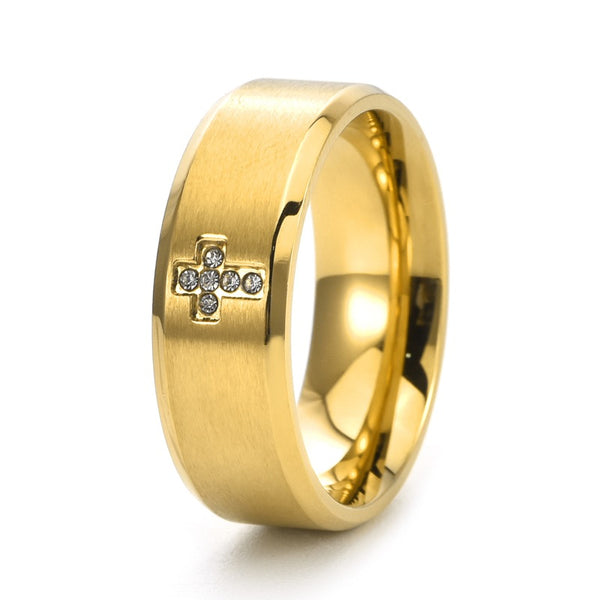 Classic Cross Anxiety Fidget Spinner Ring