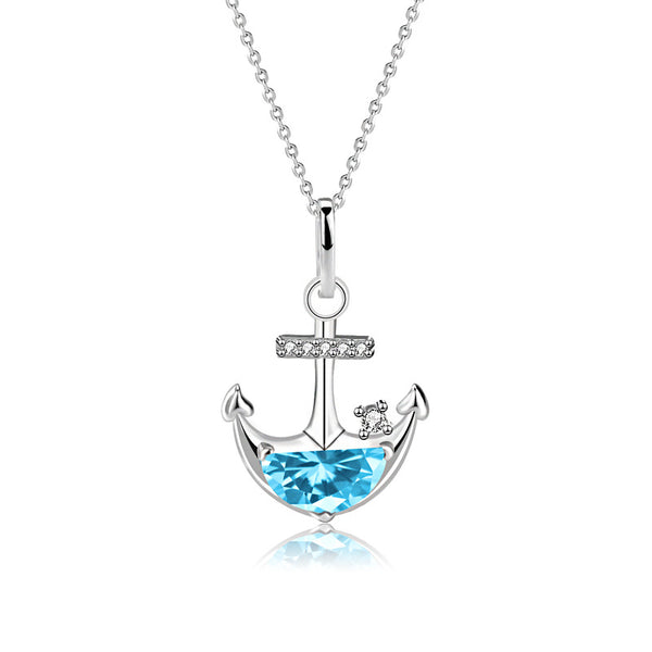 Rudder Anchor Matching Couple Necklace