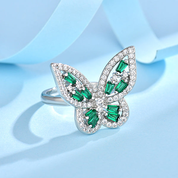 Dainty Butterfly Open Stacking Ring