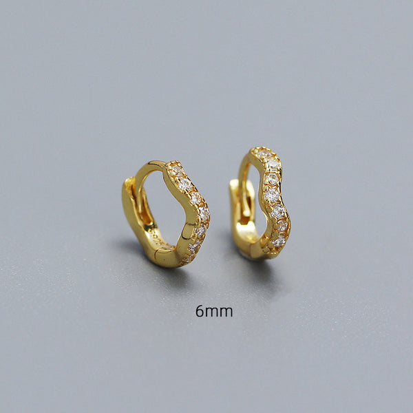 Wave Stackable Hoop Earrings