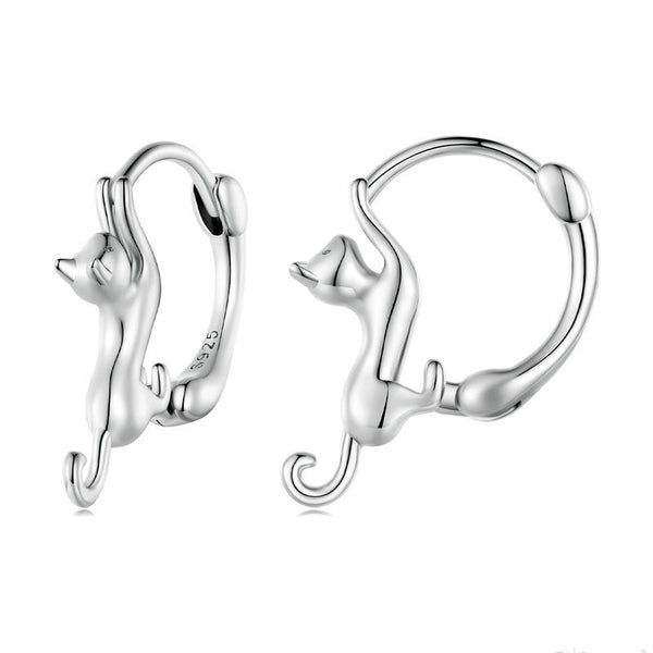 Cute Cat Hoop Earrings