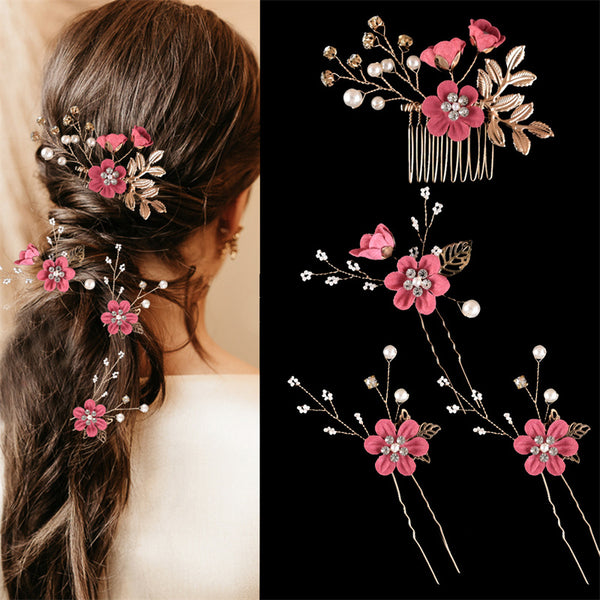 Pearl Flower Bridal Wedding Hairpin