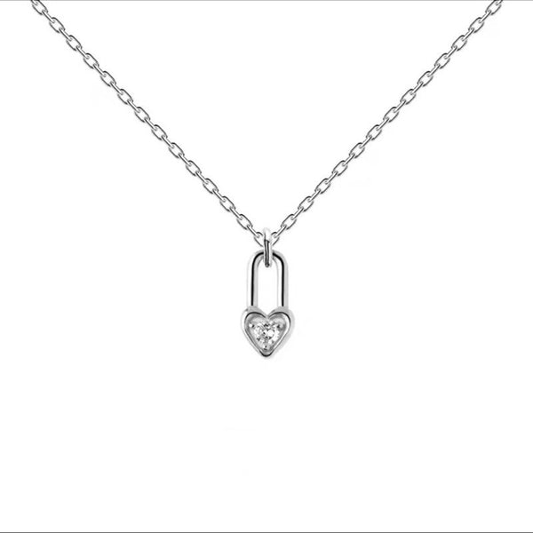 Heart Lock Pendant Necklace