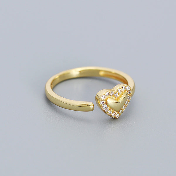 Dainty Heart Open Ring