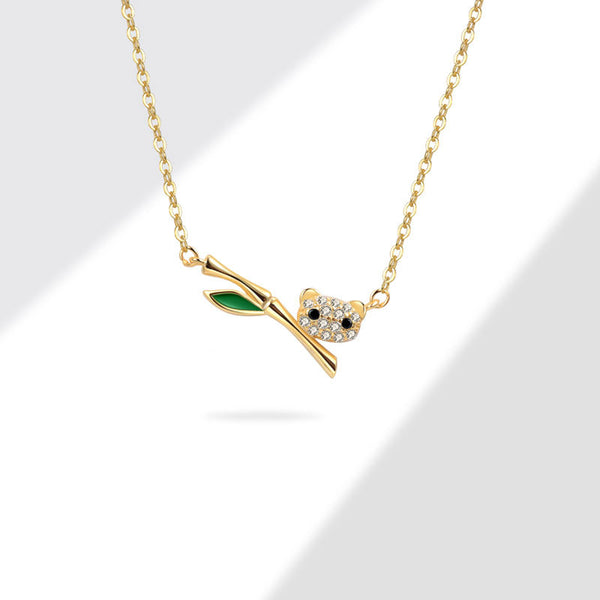 Cute Panda Bamboo Joint Necklace