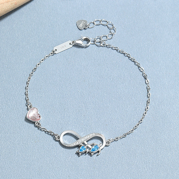 Infinity Mobius Heart Bracelet