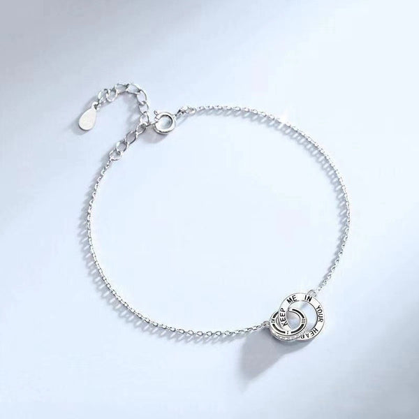 Interlocking Ring Couple Bracelet