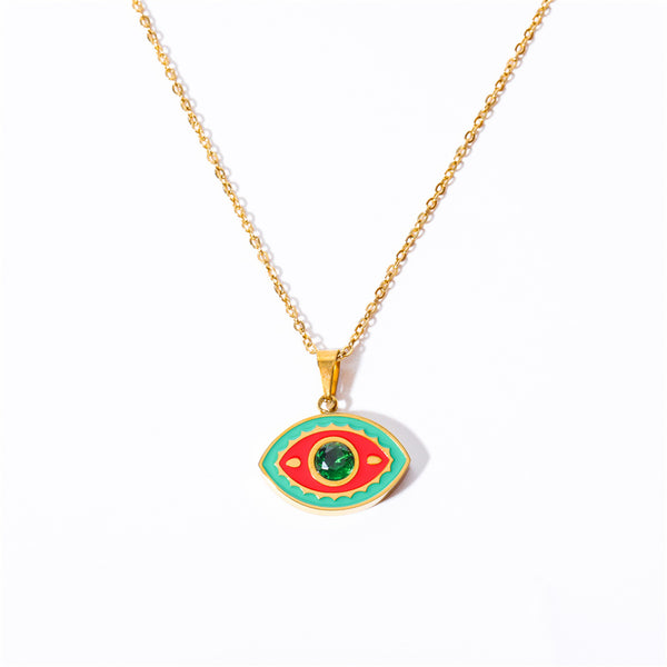 Colorful Evil Eye Charm Necklace