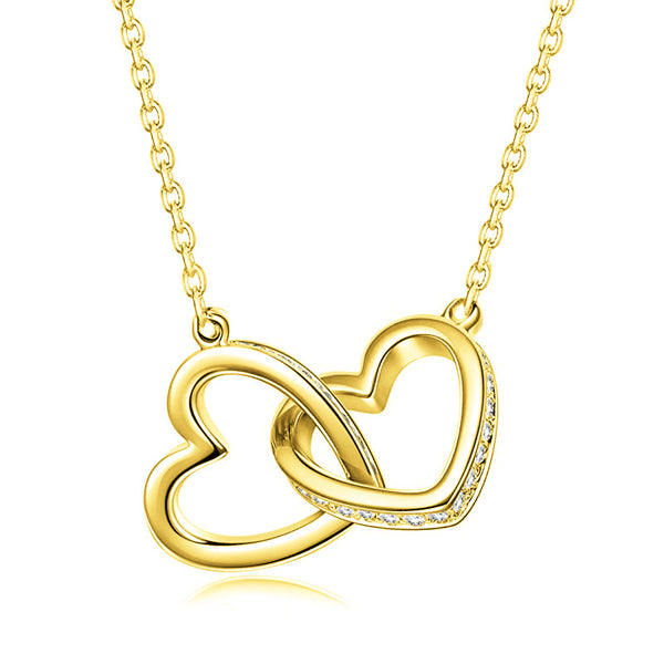 Interlocking Heart Pendant Necklace