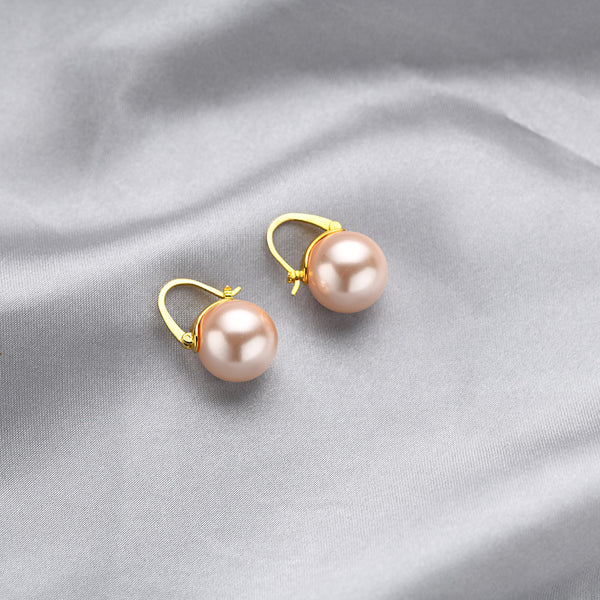 Dainty Round Pearl Earrings