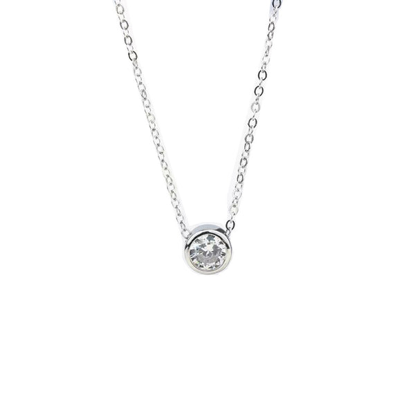 Dainty Moissanite Charm Wedding Necklace