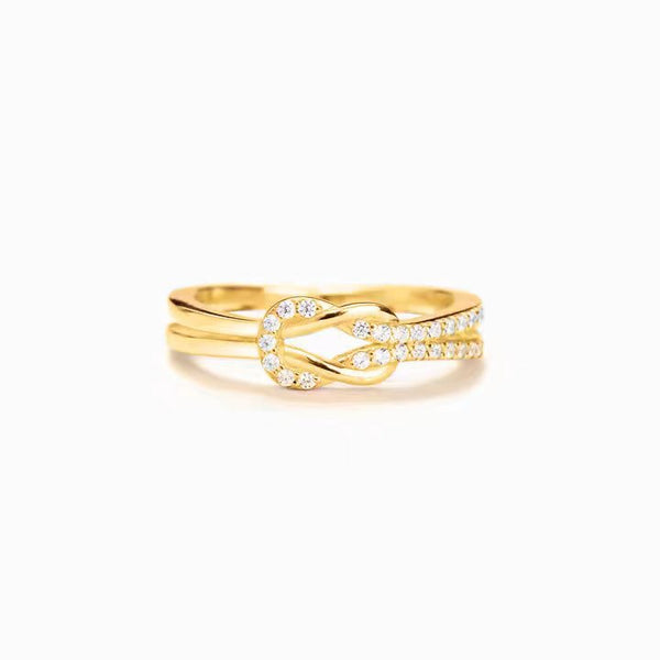 Double Band Knot Stacking Ring