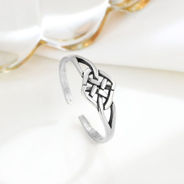 Silver Vintage Braided Ring