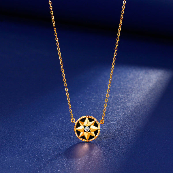 Star Compass Charm Necklace