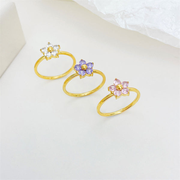 Dainty Flower Band Ring