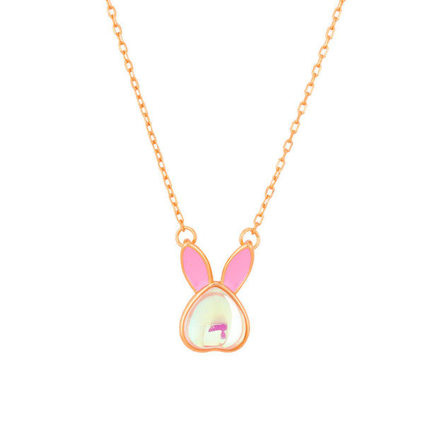 Cute Bunny Moonstone Necklace