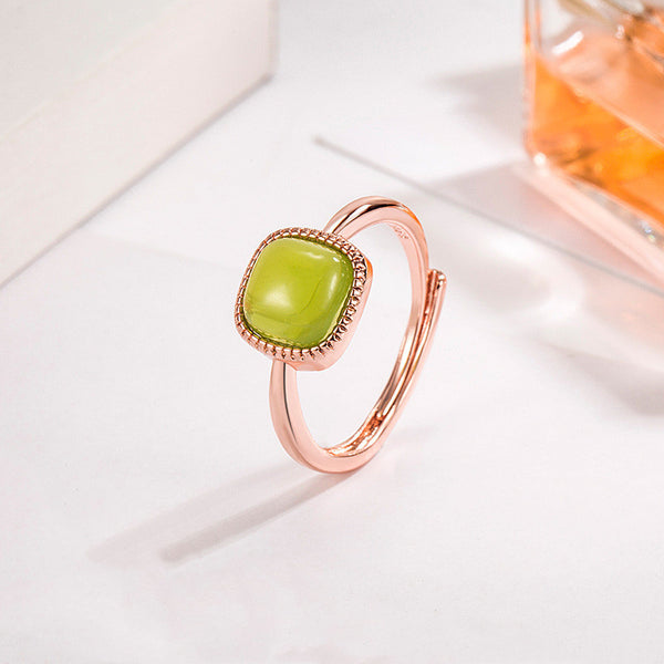 Jade Sugar Cube Ring