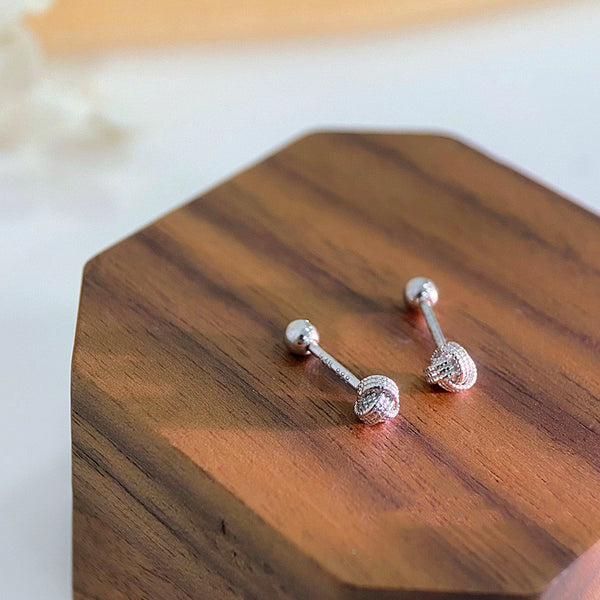 Rope Knot Stud Earrings