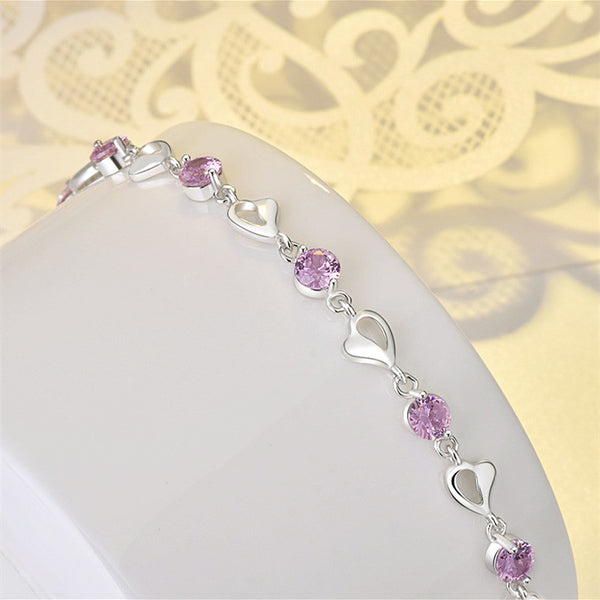 Dainty Heart Crystal Bracelet