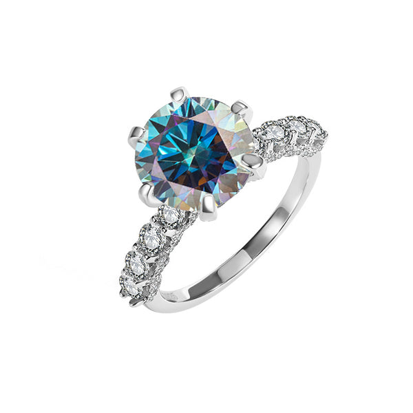 Six-Prong Moissanite Wedding Ring