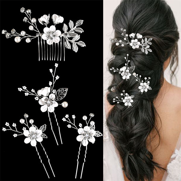 Pearl Flower Bridal Wedding Hairpin