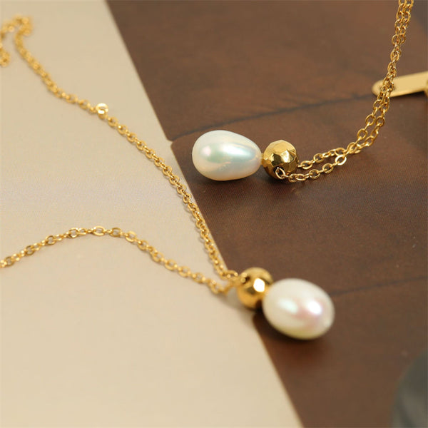 Stackable Natural Pearl Necklace