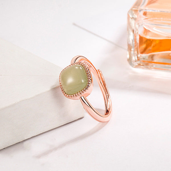 Jade Sugar Cube Ring