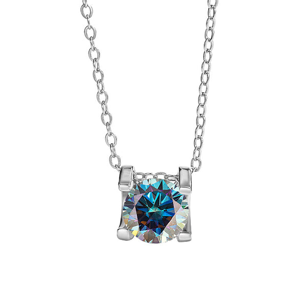 Four-Prong Moissanite Wedding Necklace