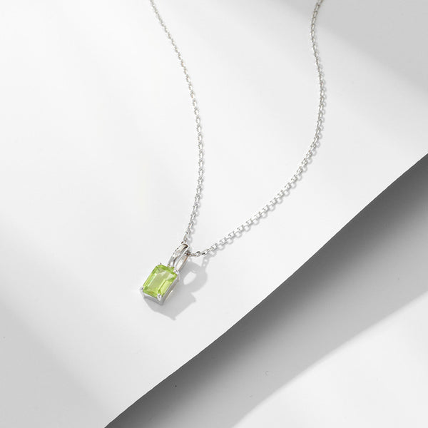 Amethyst Peridot Pendant Necklace